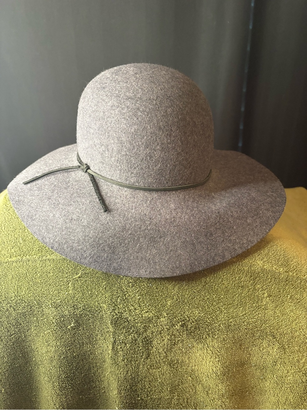 Gray felt hat